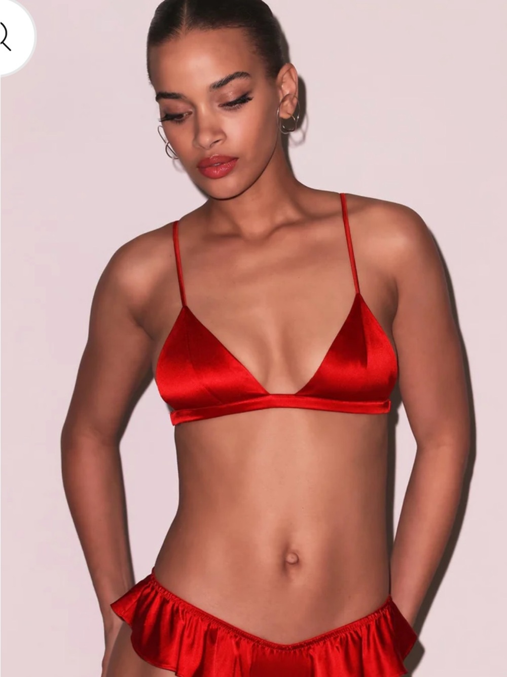 Fleur du Mal Silk Satin Triangle Bra S NWT